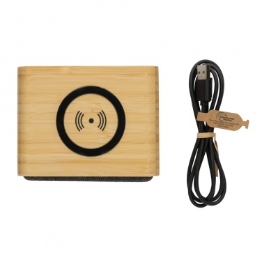 Logotrade advertising product image of: RCS Rplastic 3W speaker with bamboo 5W wireless